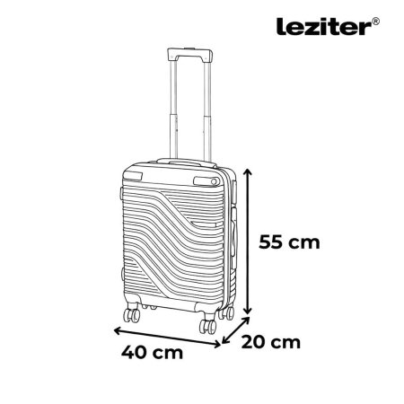 Leziter TraveLux Urban valiză de cabină cu hard top și roți detașabile 50x40x20 cm negru [2]