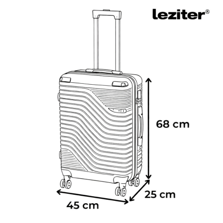 Leziter TraveLux Urban valiză medie cu capac dur 68x45x25 cm roz somon [2]