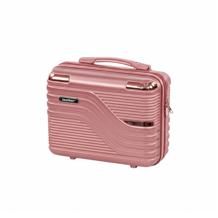 Valiză de mână și cosmetice - Leziter TraveLux Urban valiză mică de mână cu capac dur 28x36x16 cm roz somon