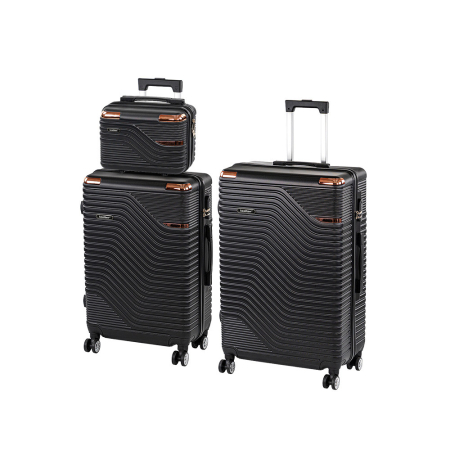 Valiză - Leziter TraveLux Urban XVII set de valize cu role negru