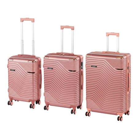 Produse temporar indisponibile - Leziter TraveLux Urban XXI set valiză rulantă aur roz