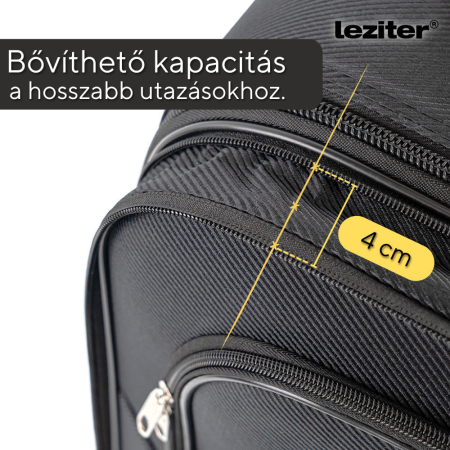 Leziter TraveLux valiză de cabină ușoară cu roată moale detașabilă 55x40x20 cm negru [7]