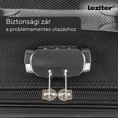 Leziter TraveLux valiză de cabină ușoară cu roată moale detașabilă 55x40x20 cm negru [5]