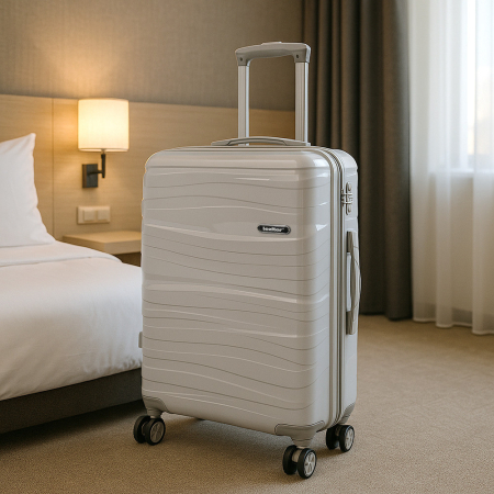 Leziter TraveLux Voyager valiză mare cu capac dur 76x50x29 cm gri [1]