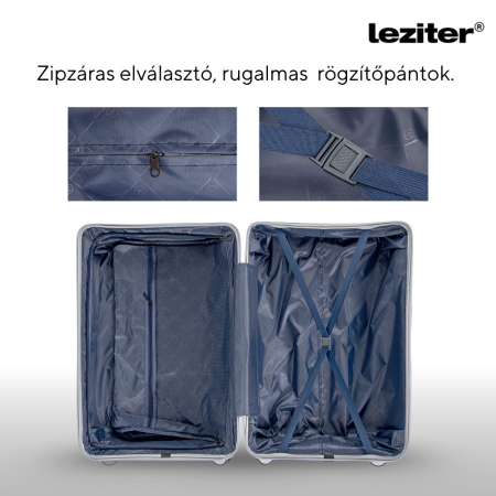 Leziter TraveLux Voyager valiză mare cu capac dur 76x50x29 cm gri [6]