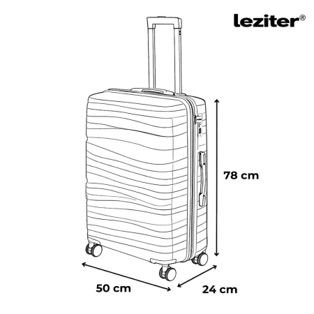 Leziter TraveLux Voyager valiză mare cu capac dur 76x50x29 cm gri [2]