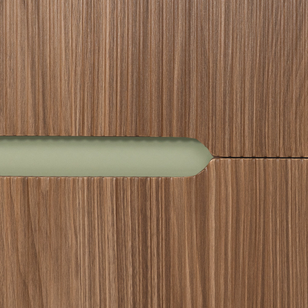 Leziter Trent 120 dulap de baie inferior cu chiuvetă ceramică (4 sertare) stejar verde-oliv-sunset [3]