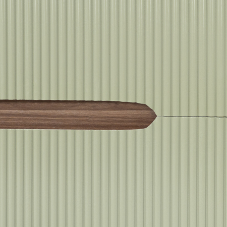 Leziter Trent Mobilier de baie 60 cm lavoar ceramic (2 sertare) cu oglindă 60x80 cm stejar sunset-olive verde [3]