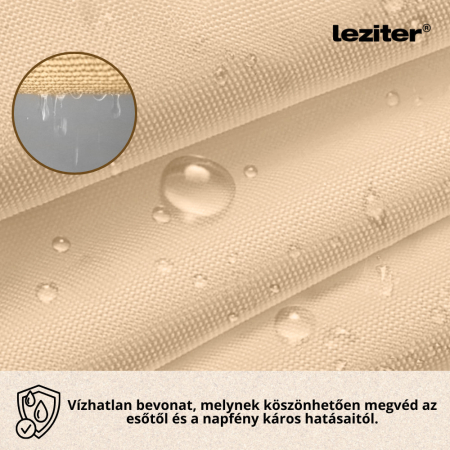 Leziter Umbrelă de balcon, ecran de intimitate 7 m bej [3]