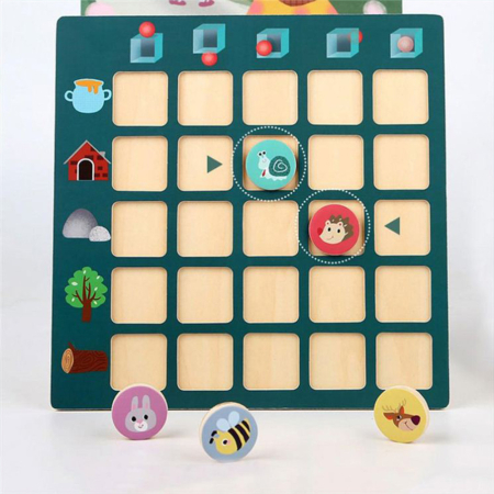 Jucării lemn - Leziter Unde este? Jucărie din lemn care ajută la orientarea spațială