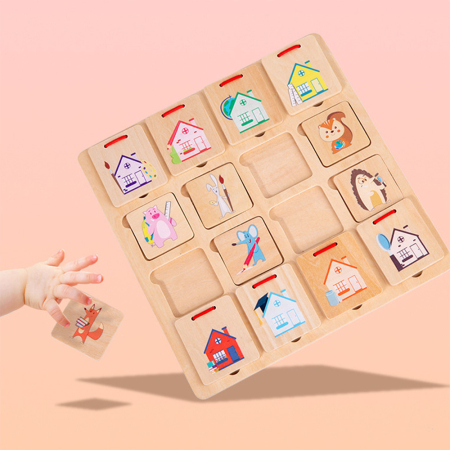 Leziter Unde s-a ascuns, un joc de logică din lemn cu deschidere [5]