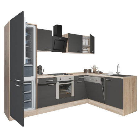 Bucătărie - Leziter Unitate de bucătărie de colț Yorki 280 cu congelator inferior și frigider