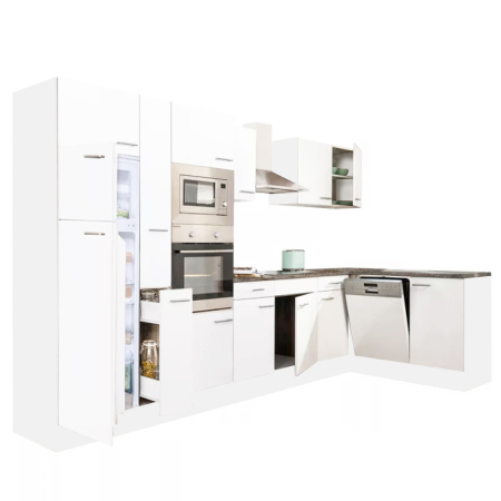 Bucătărie - Leziter Unitate de bucătărie de colț Yorki 370 cu congelator superior și frigider