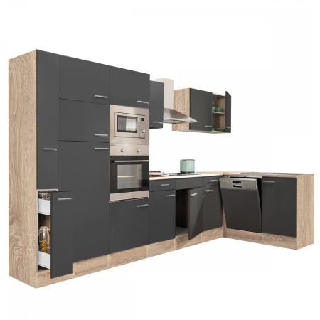 Leziter Unitate de bucătărie de colț Yorki 370 cu congelator superior și frigider [1]