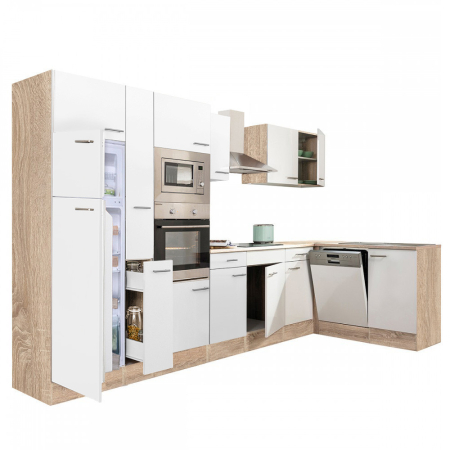 Bucătărie - Leziter Unitate de bucătărie de colț Yorki 370 cu congelator superior și frigider