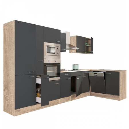 Bucătărie - Leziter Unitate de bucătărie de colț Yorki 370 cu cuptor și cuptor cu microunde