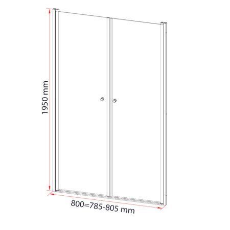 Leziter Ușă de duș cu două aripi Saloon 80x195 cm [2]