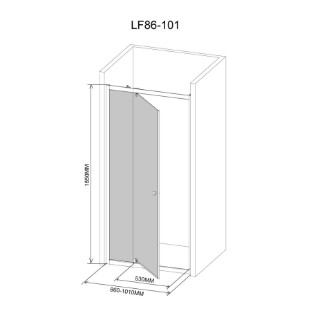 Leziter Ușă de duș reglabilă flexibilă 86-101x185 cm [9]
