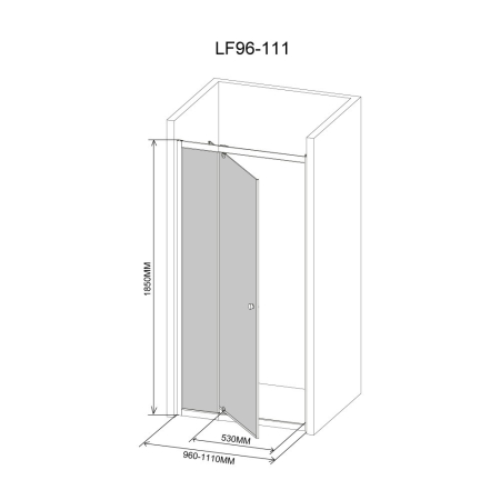 Leziter Ușă de duș reglabilă flexibilă 96-111x185 cm [9]
