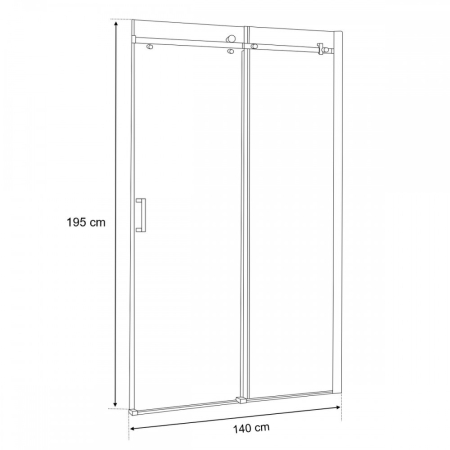 Leziter Ușă de duș tip rulou Bold 140x195 cm [9]