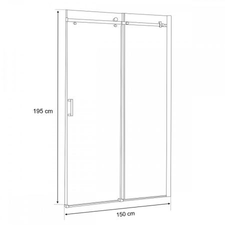 Leziter Ușă de duș tip rulou Bold 150x195 cm [9]
