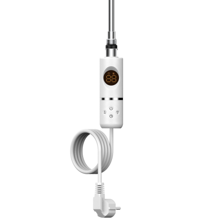 Cartuș de încălzire - Leziter Uscător de prosoape cu cartuș de încălzire electrică pentru radiator cu termostat digital 600W alb