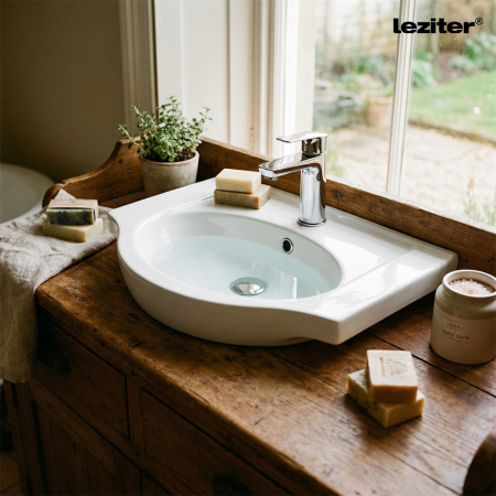 Leziter V55 lavoar ceramic cu aripi 55x42 cm [1]
