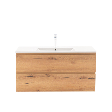 Leziter Vario Pull 100 dulap de bază cu chiuvetă stejar alb [3]