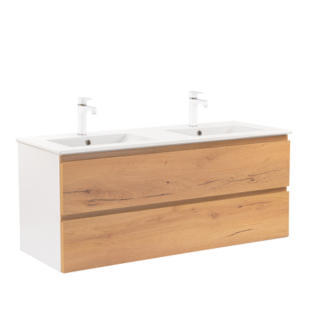 Outlet - Leziter Vario Pull 120 dulap de bază cu chiuvetă stejar alb