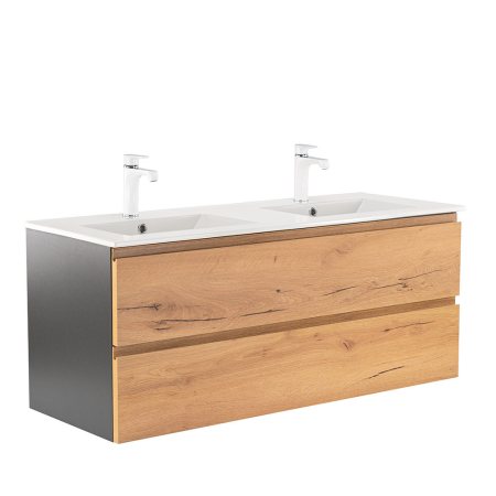 Outlet - Leziter Vario Pull 120 dulap de bază cu chiuvetă stejar antracit