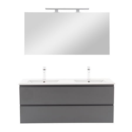 Leziter Vario Pull 120 mobilier de baie complet alb-antracit [3]