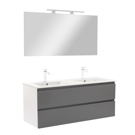 Outlet - Leziter Vario Pull 120 mobilier de baie complet alb-antracit