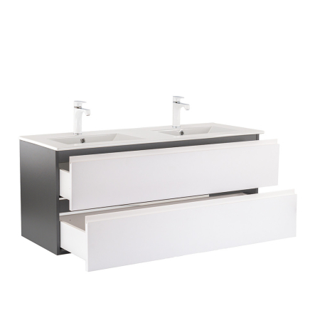 Leziter Vario Pull 120 mobilier de baie complet antracit-alb [4]