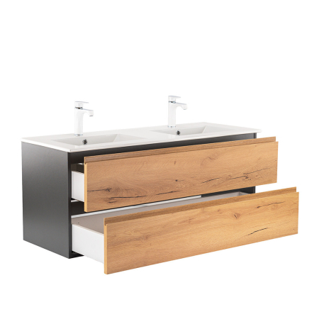 Leziter Vario Pull 120 mobilier de baie complet antracit stejar [4]