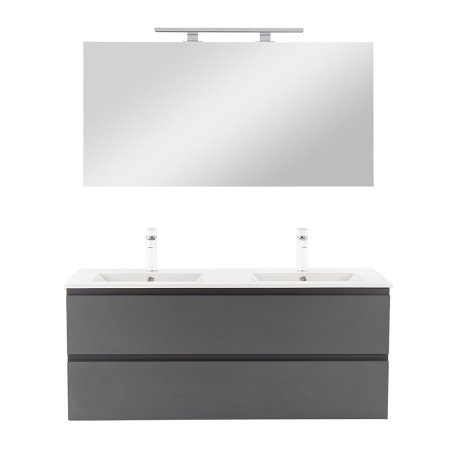 Leziter Vario Pull 120 mobilier de baie complet stejar-antracite [3]