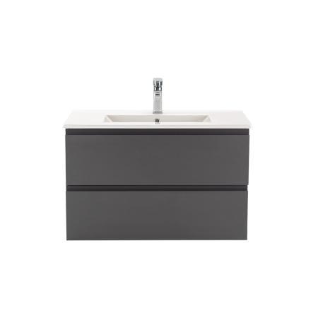 Leziter Vario Pull 80 dulap de bază cu chiuvetă alb-antracit [3]