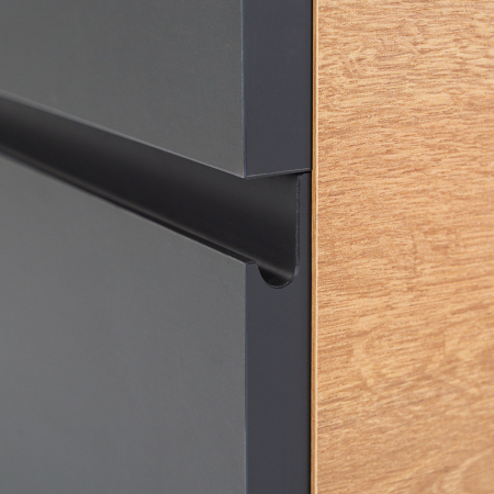 Leziter Vario Pull 80 dulap de bază cu chiuvetă stejar-antracite [5]