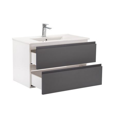 Leziter Vario Pull 80 mobilier de baie complet alb-antracit [4]