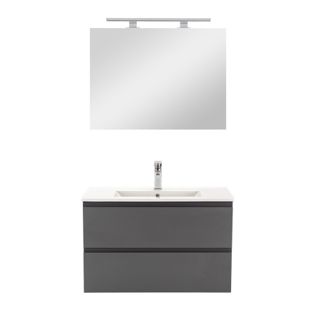 Leziter Vario Pull 80 mobilier de baie complet antracit-antracit [3]