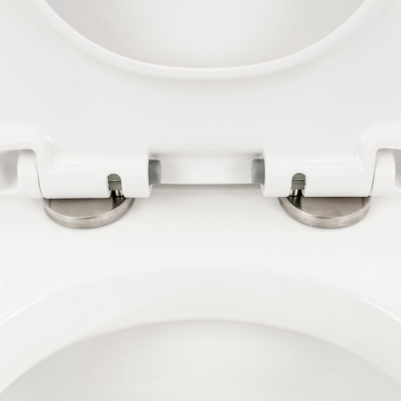 Leziter Vas de toaletă Coral Monobloc cu evacuare inferioară și capac cu închidere silențioasă [8]