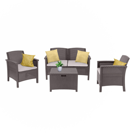 Produse temporar indisponibile - Leziter Venus 4 seater set de mobilier de grădină cappuccino