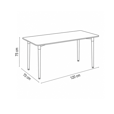 Leziter Verona 120 cm pătrat masa de luat masa negru [2]