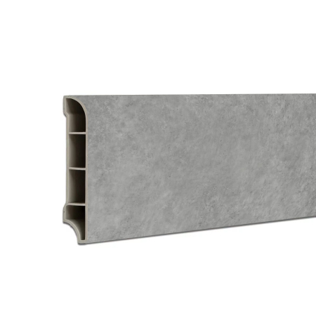 Pardoseli și placări pereți - Leziter Vinil SPC margine de podea Harbor beton gri 2400x60x12 mm