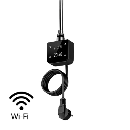 Calorifer prosoape - Leziter Wifi încălzire cartuș uscător de prosoape pentru radiator cu termostat digital 400W negru