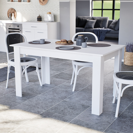 Leziter Yorki Masă de dining standard 140x80 cm alb [1]