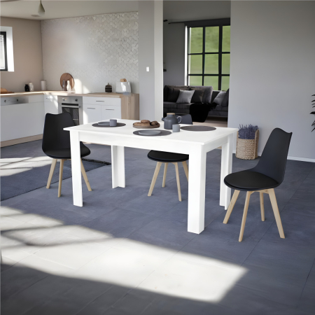 Leziter Yorki Masă de dining standard 140x80 cm alb [2]