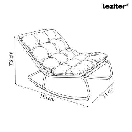 Leziter Zen grădină balansoar gri [2]