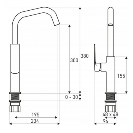 Logé Robinet pentru chiuvetă Maroko 25 negru [1]