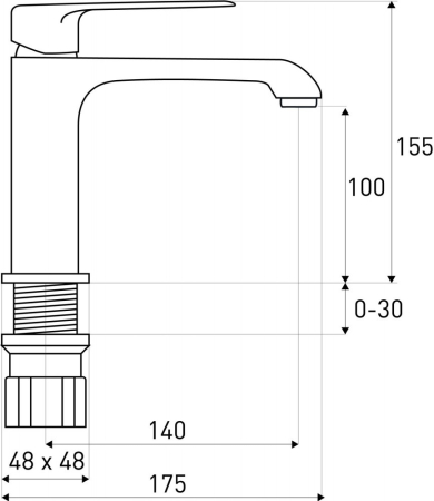 Logé Robinet pentru chiuvetă Maroko 31 negru-auriu [1]