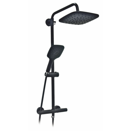 Set de duș - Logé Set de duș Vesuvio BL negru cu baterie termostatică